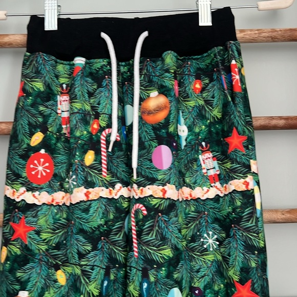 Boys Christmas jogger set size Medium ugly Christmas outfit, jogger pants top - Picture 3 of 8